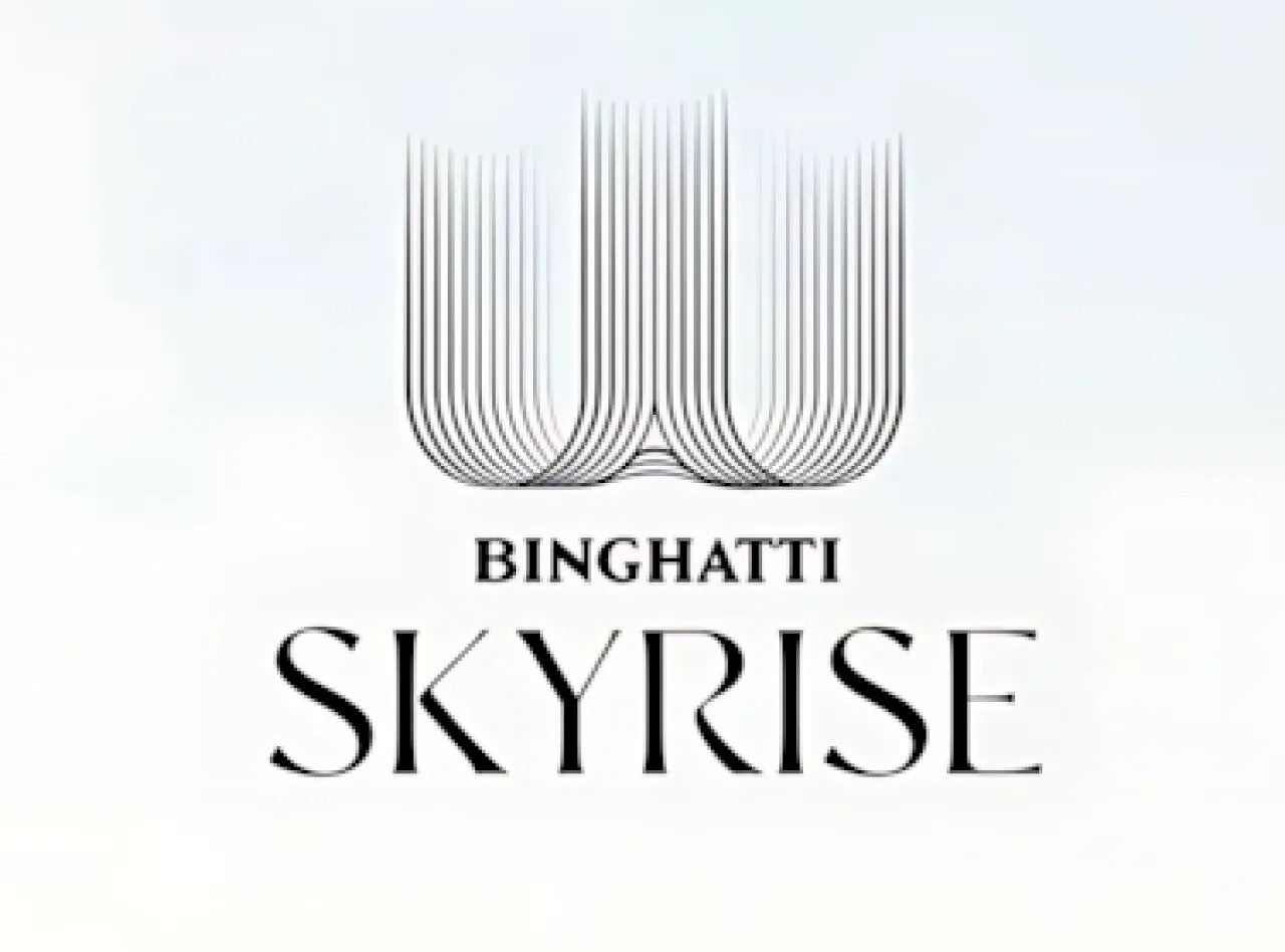 Logo of Binghatti Skyrise with a stylized 'W' on a white background