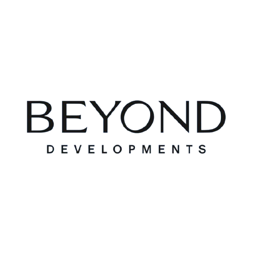 Logo of 'BEYOND DEVELOPMENTS' in black text on a transparent background